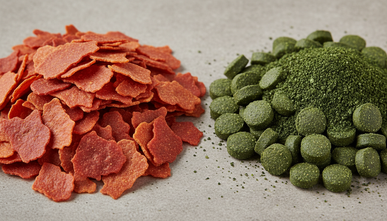 Renk arttırıcı yemler ve spirulina